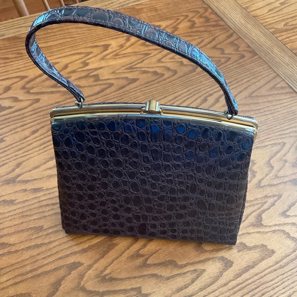 Vintage (1950’s-60’s) Theodor California Alligator Embossed Leather Handbag